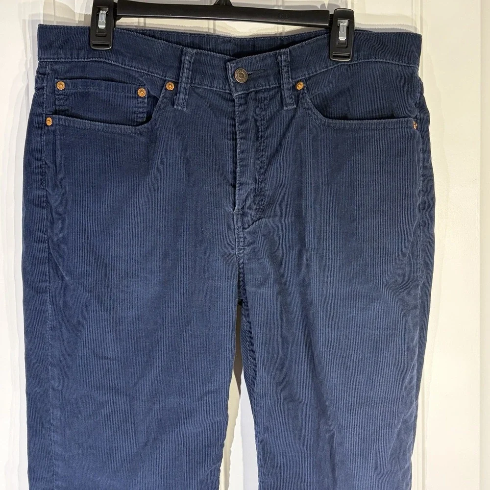 Levi's 514 Navy Corduroy‎ Straight Leg Pants Men's 34x29